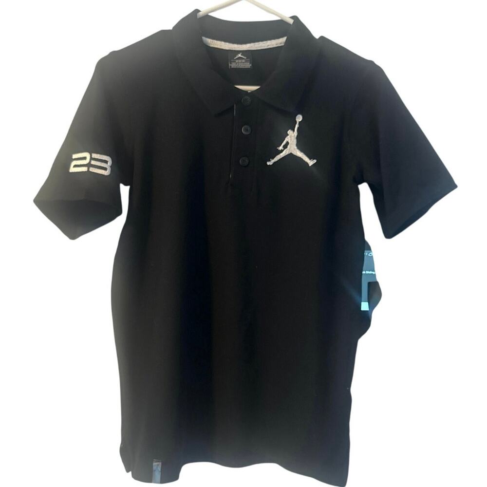 Jordan Polo Shirt - Medium Black Cotton